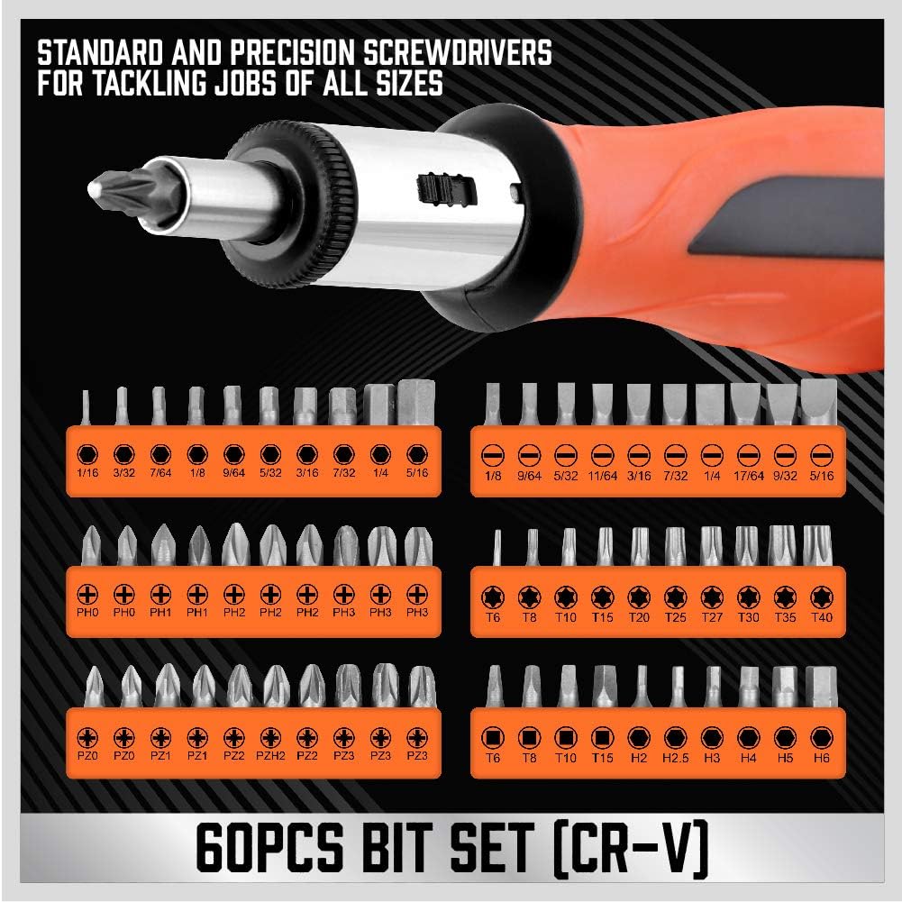 SEDY 124-Piece Magnetic Screwdriver Set – Complete Tool Kit with Ratchet, Bits, Allen Keys & Storage