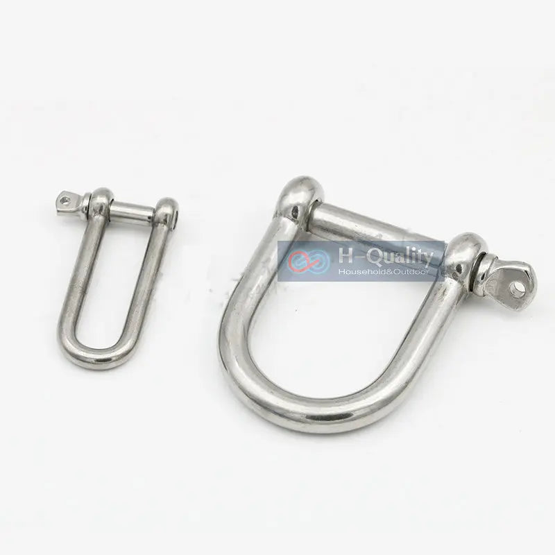 Stainless Steel D Shackle – Long & Wide (M4–M14)