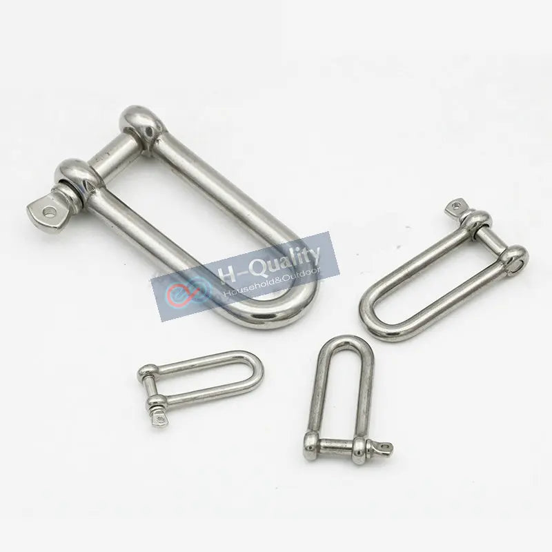 Stainless Steel D Shackle – Long & Wide (M4–M14)