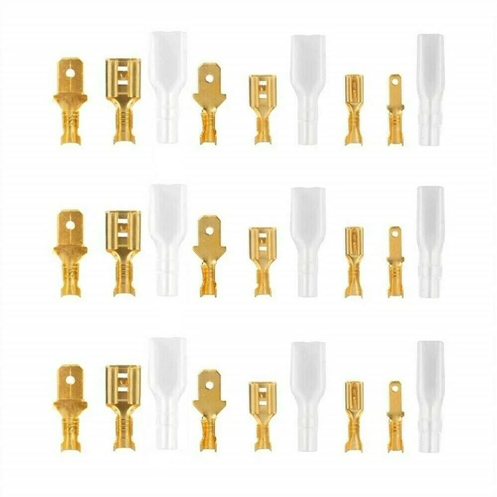 Insulated Crimp Terminal & Spade Connector Kit – 2.8/6.3mm (135 to 1000pcs)