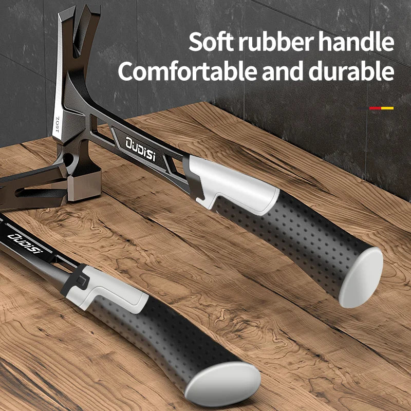 Deli Magnetic Claw Hammer – Shockproof High Carbon Steel with Non-Slip Rubber Handle