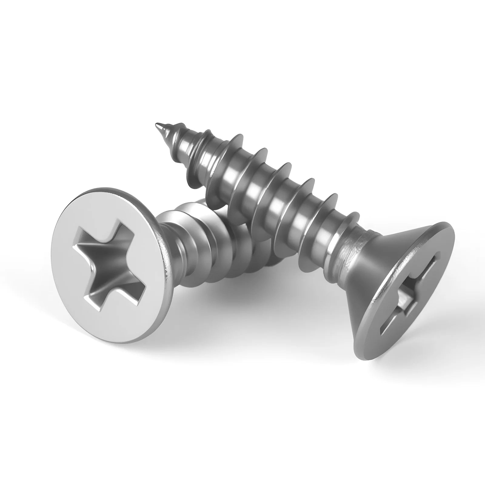 304 Stainless Steel Phillips Flat Head Self-Tapping Screws | M1.2–M8 | Multiple Lengths | Wood & Furniture