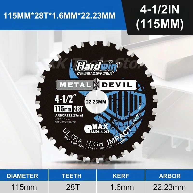 Okerqi Carbide Metal Cutting Saw Blade – 110/115/125/145/150/185mm for Steel, Conduit & Angle Iron