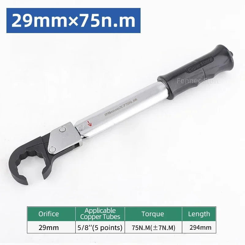 High-Precision Ratchet Torque Wrench Set – Open Type, Air Conditioning & Spark Plug Repair (17–29mm)