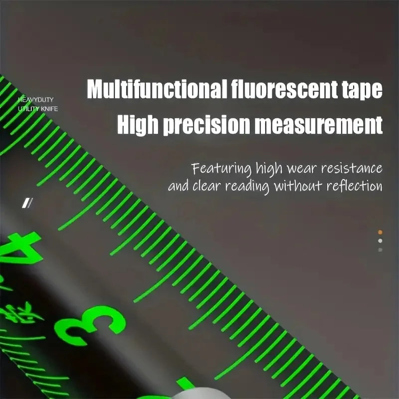 Professional Fluorescent Tape Measure - High-Visibility Measuring Tool