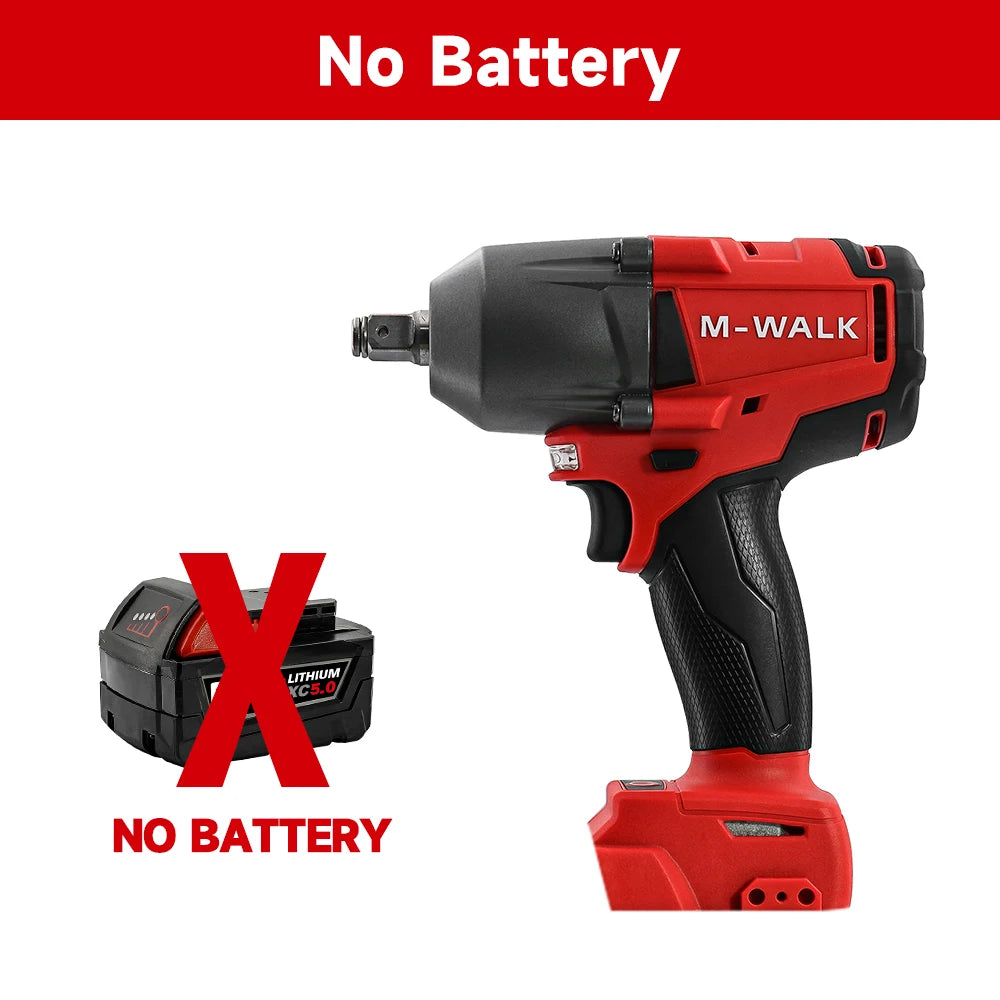 M-WALK 18V Brushless Cordless Impact Wrench – 1300Nm, 1/2" Drive, Milwaukee M18 Compatible (Tool Only)
