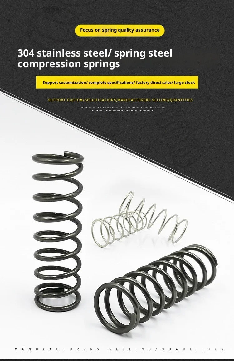 304 Stainless Steel Compression Spring Assortment Kit – 200pcs / 40 Sizes