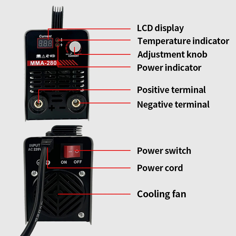 Arc Welder MMA 280A – Portable Inverter MMA Welder 220V
