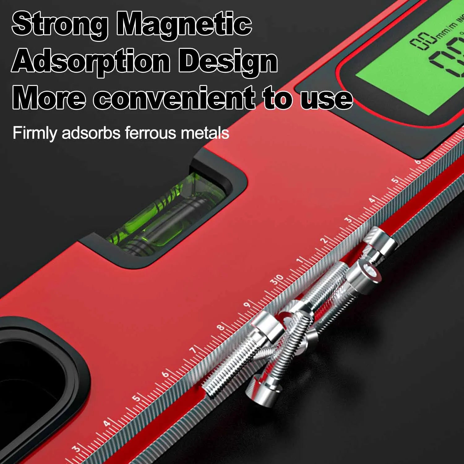 Digital Electronic Spirit Level with Angle Meter - Magnetic Aluminum Alloy
