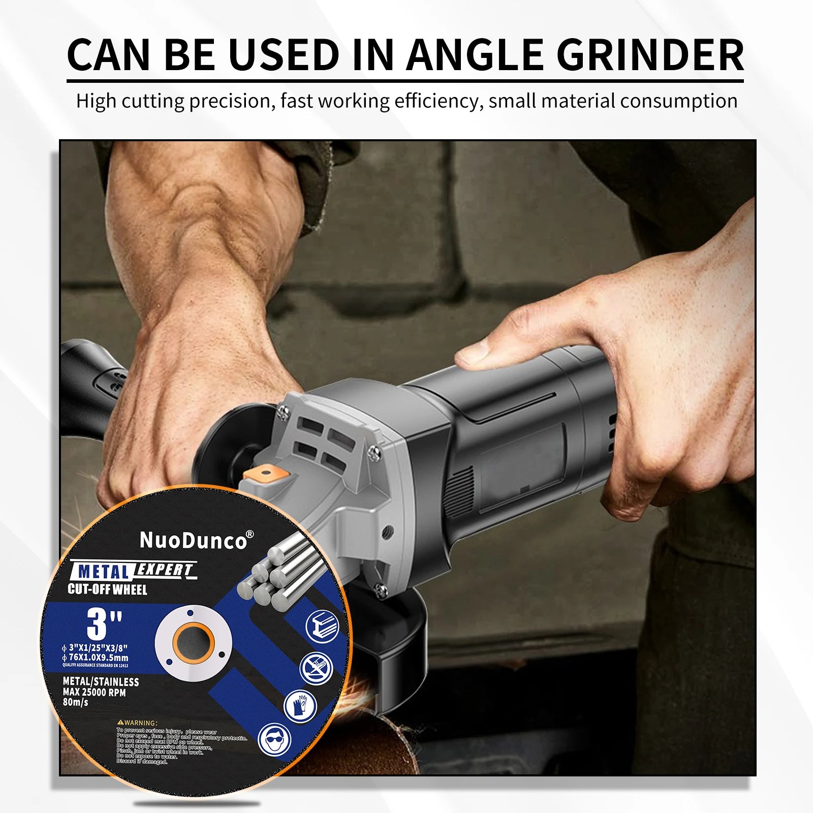 SI FANG 75mm Resin Cutting Discs – 1mm Ultra-Thin Metal Cut-Off Wheels for Angle Grinder (2-100 Pack)