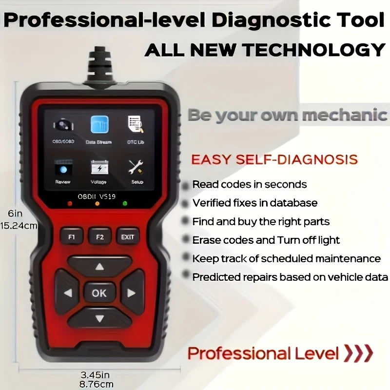 V519 OBD2 Scanner – USB-Powered Automotive Diagnostic Tool with Real-Time Data & Fault Code Reader