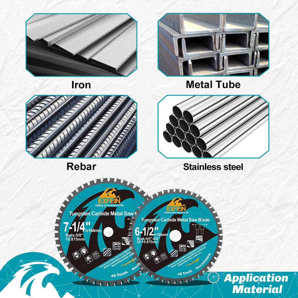 Carbide FTG Alloy Saw Blade – 165/184/254/305/355mm for Stainless Steel, Timber & Sheet Metal
