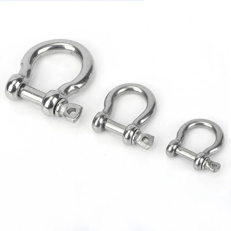 304 Stainless Steel Shackles – D-Ring & Bow (M4–M16)
