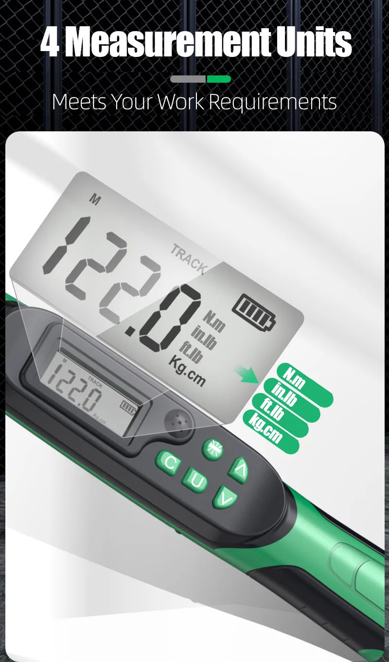 LAOA Digital Torque Wrench with LCD Display – Professional Precision, 0.3–1000N.m (LA156006)