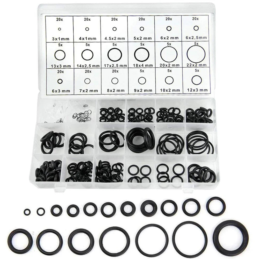 Nitrile Rubber O-Ring Assortment Kit – 32 Sizes (225pcs or 419pcs)