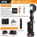 Electric Hydraulic Crimping Tool Kit | 12 Dies | 6T & 12T Models | 6AWG–800MCM