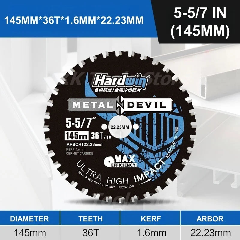 Okerqi Carbide Metal Cutting Saw Blade – 110/115/125/145/150/185mm for Steel, Conduit & Angle Iron