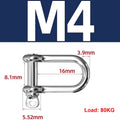 304 Stainless Steel Shackles – D-Ring & Bow (M4–M16)