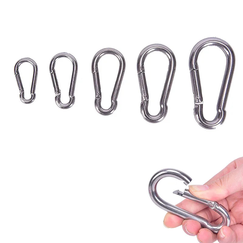 304 Stainless Steel Spring Snap Carabiner Hook