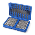 50pc 75mm Extra Long Screwdriver Bit Set – CR-V Torx, Hex, Phillips, Security Bits with Magnetic Holder & Case