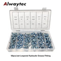 Hydraulic Grease Nipple Zerk Fitting Set – 50pc or 110pc Zinc-Plated Steel (Metric & Imperial)