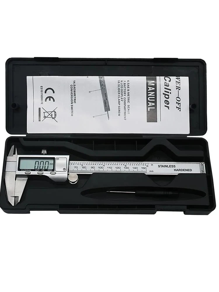 150mm Digital Vernier Caliper – Stainless Steel 0.01mm Precision Measuring Tool