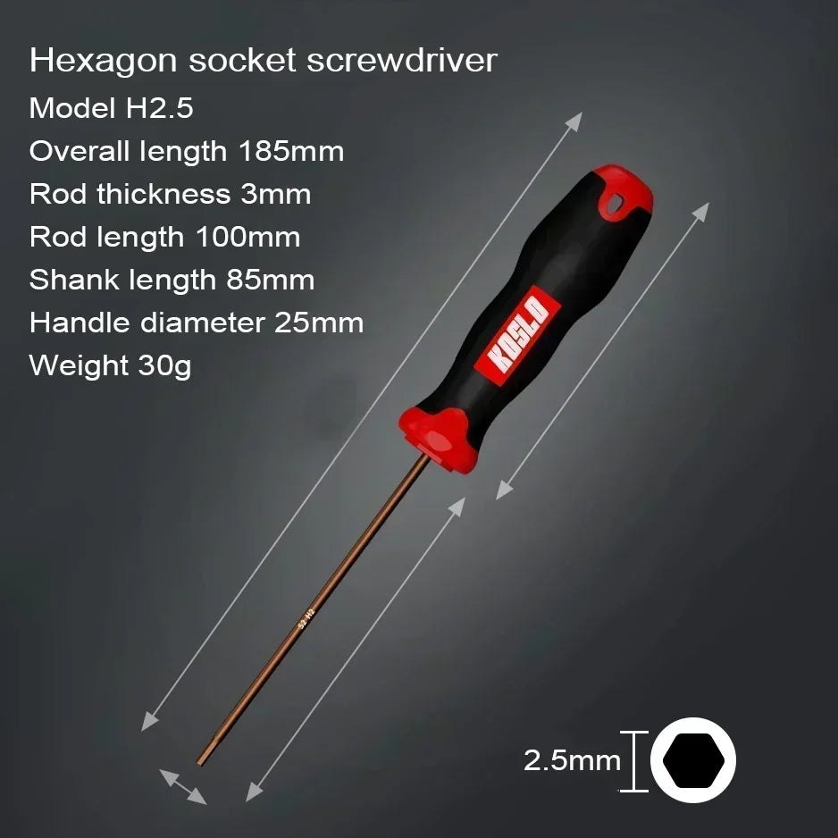 Magnetic Hex Key Screwdriver Set – H1.5 to H6 Extended Handle Allen Key Tool