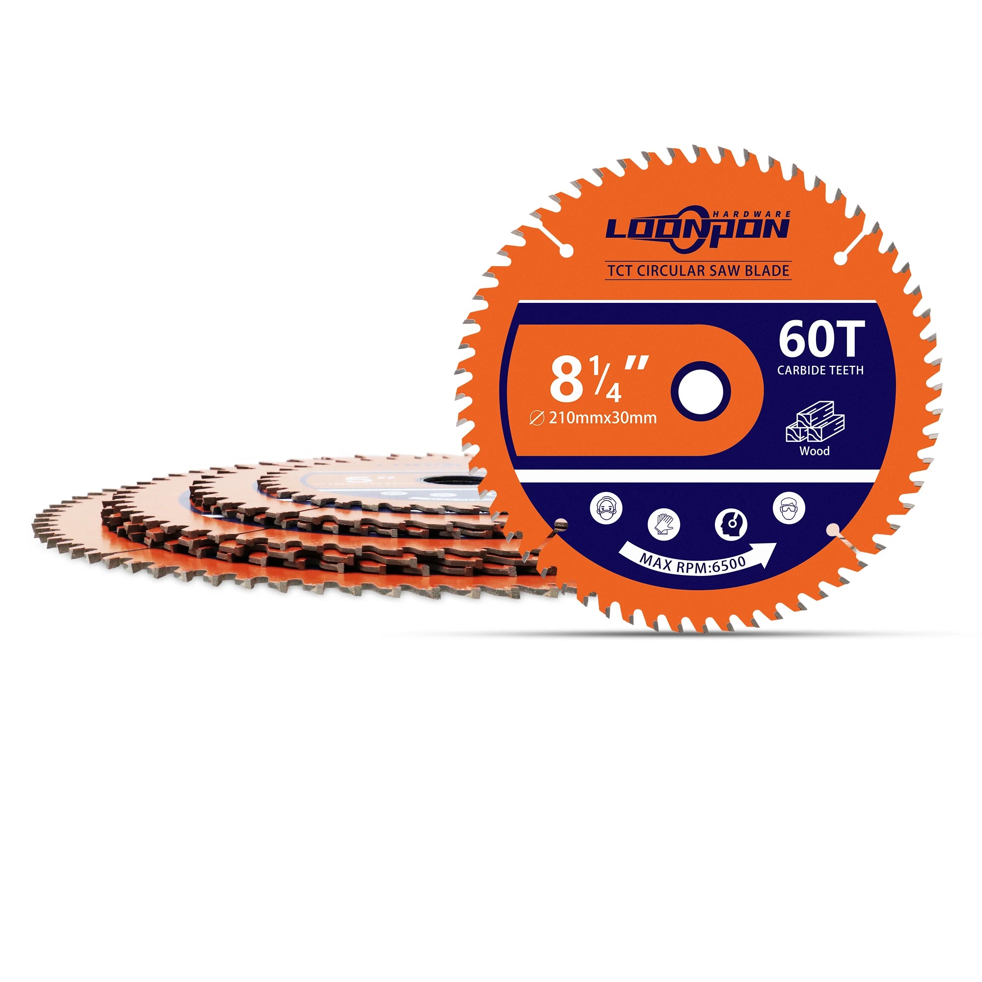 LOONPON TCT Circular Saw Blade – 125/165/216/254mm 40/60/80T Wood Cutting
