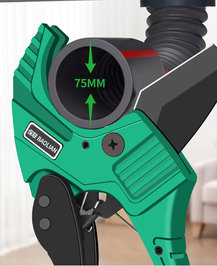 Ratchet Pipe Cutter – SK5 Blade, PVC / PU / PP / PE Hose (42mm or 64mm Capacity)