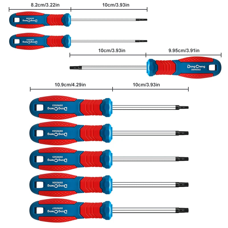 Magnetic Torx Screwdriver Set – T8 to T40 CR-V Anti-Rust (Individual or 8-Piece Set)