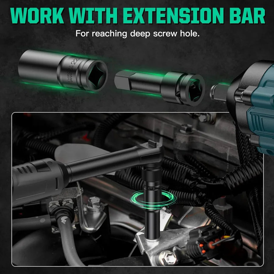 1/2" Drive Impact Socket Set | 10, 15 & 20 Piece CR-V Metric Sets