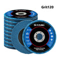 SI FANG 115mm T27 Zirconia Flap Discs – 40/60/80/120 Grit for Angle Grinder (2/5/10 Pack)