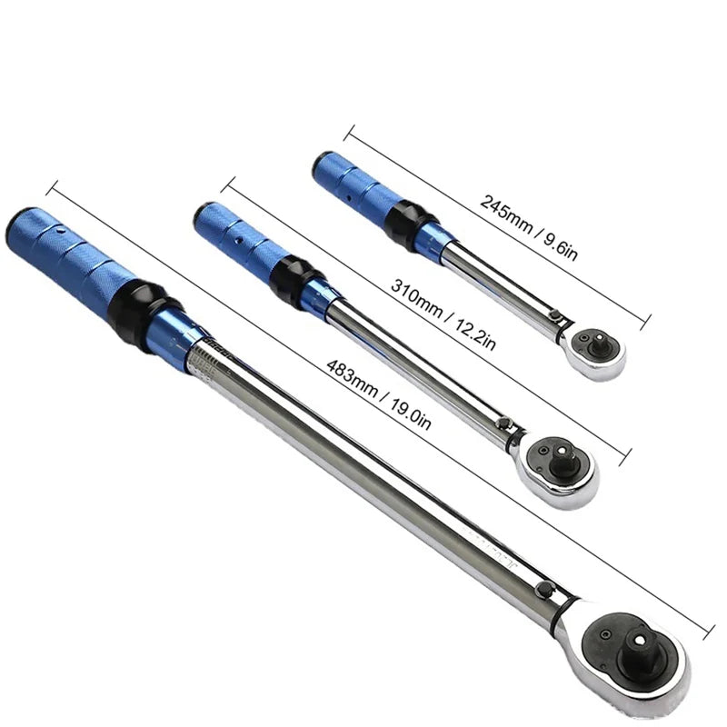 Realmote Bidirectional Ratchet Torque Wrench – 1/4", 3/8" & 1/2" Drive, ±3% Precision, CR-V Steel
