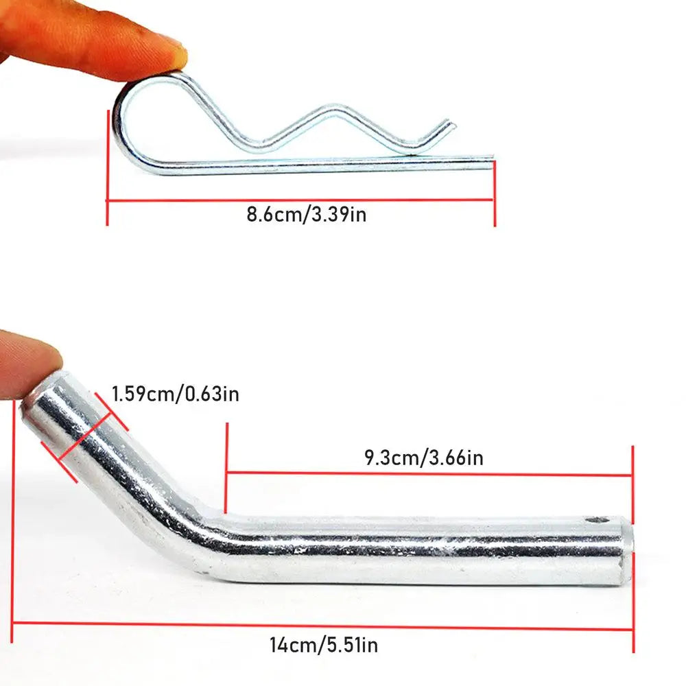 5/8" Zinc Tow Hitch Pin & Clip Set – Anti-Vibration Receiver Pin for Trailers, Trucks & Tractors