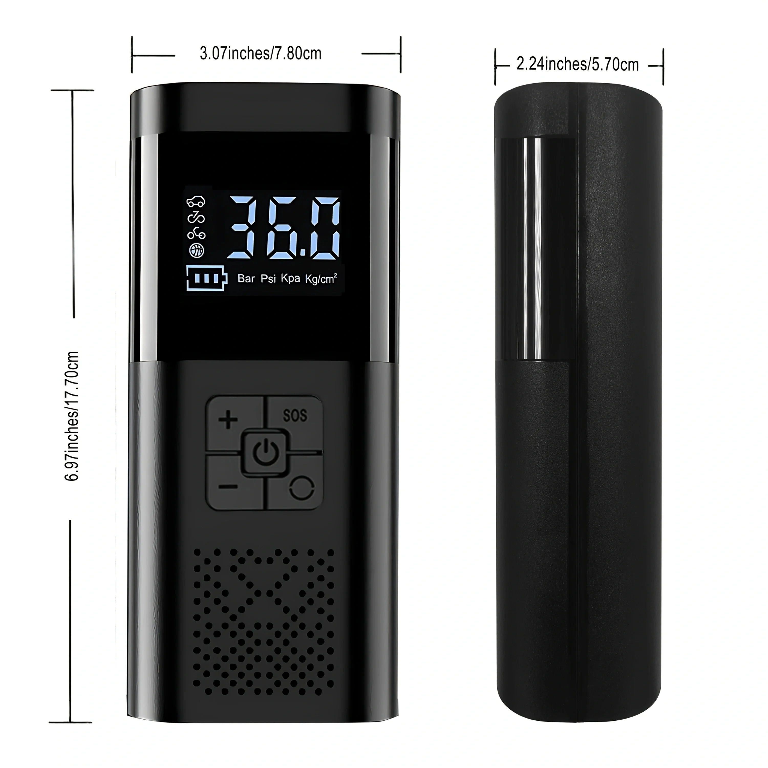 Cordless Portable Tyre Inflator 150PSI – 3x Faster with Digital Gauge for Car, Bike & Motorcycle