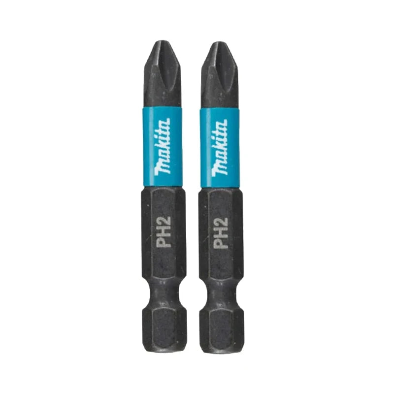 Makita E-08763 Compatible Impact Screwdriver Bits – PH2 50mm, Magnetic, 2-Pack