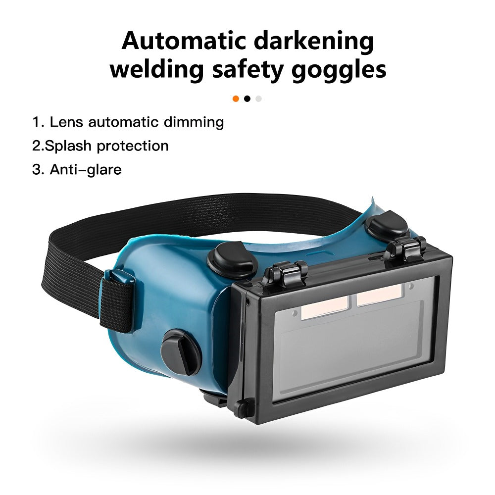 Solar Auto-Darkening Welding Goggles | DIN 9-13 | MIG TIG ARC | Dimming & True Colour Lens
