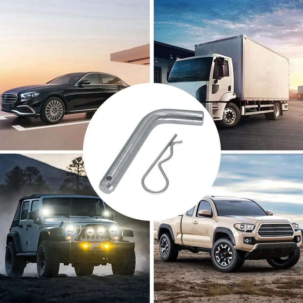 5/8" Zinc Tow Hitch Pin & Clip Set – Anti-Vibration Receiver Pin for Trailers, Trucks & Tractors