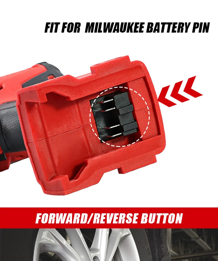 M-WALK 18V Brushless Cordless Impact Wrench – 300Nm, 1/2" Drive, 4-Speed, Milwaukee M18 Compatible (Tool Only)