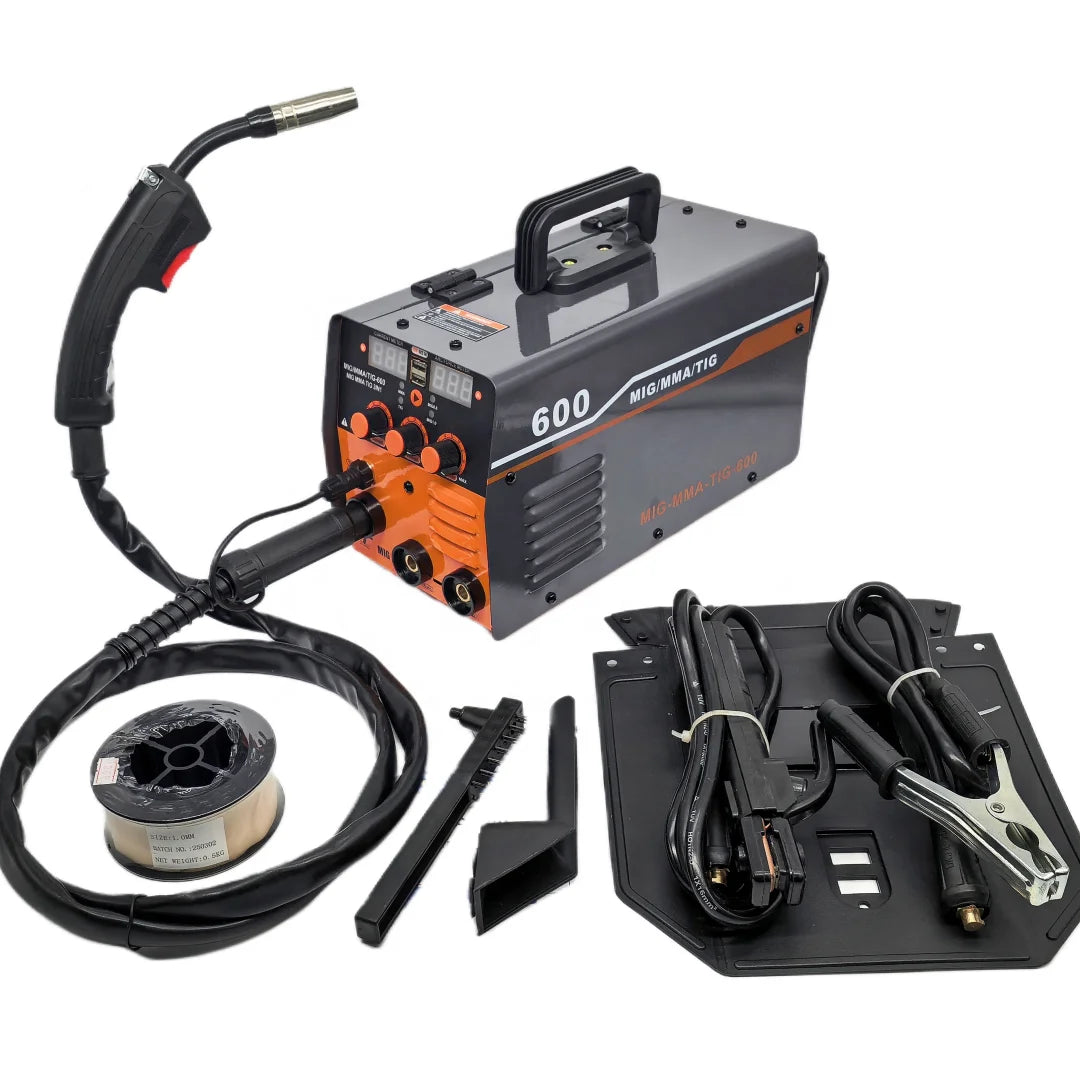 3-in-1 MIG/MMA/Lift-TIG Welder 600A – Gasless Inverter Welding Machine 220V
