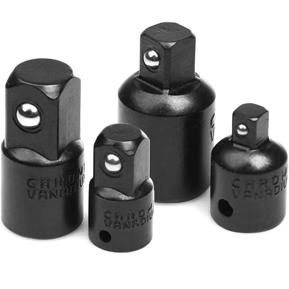 4pc Impact Socket Adapter & Reducer Set | 1/4", 3/8" & 1/2" Drive Conversions