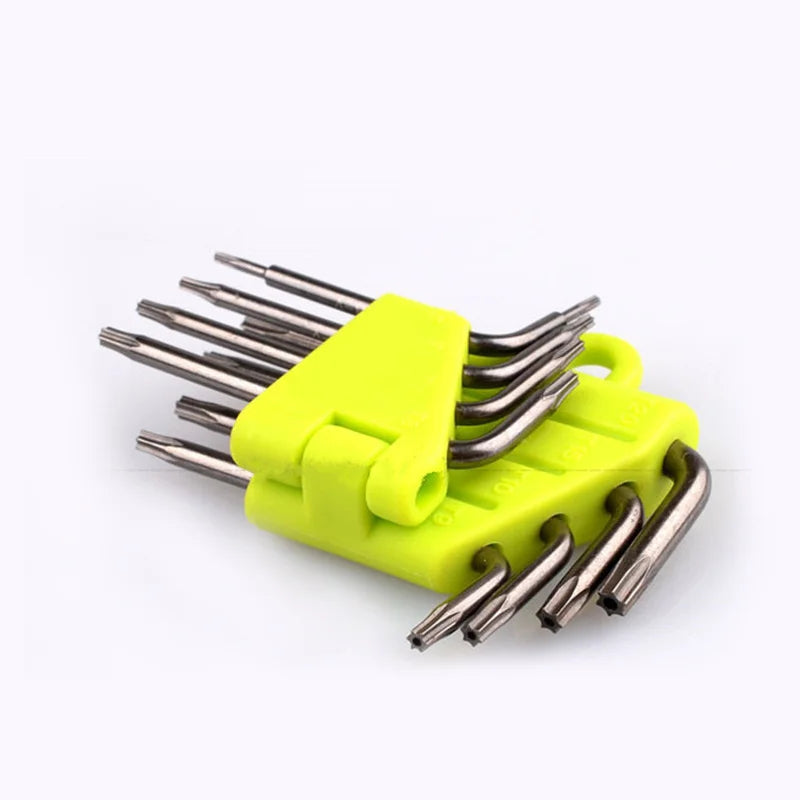 8-in-1 Torx Screwdriver Bit Set T5-T20 – CR-V Star Key Wrench Kit with Holder