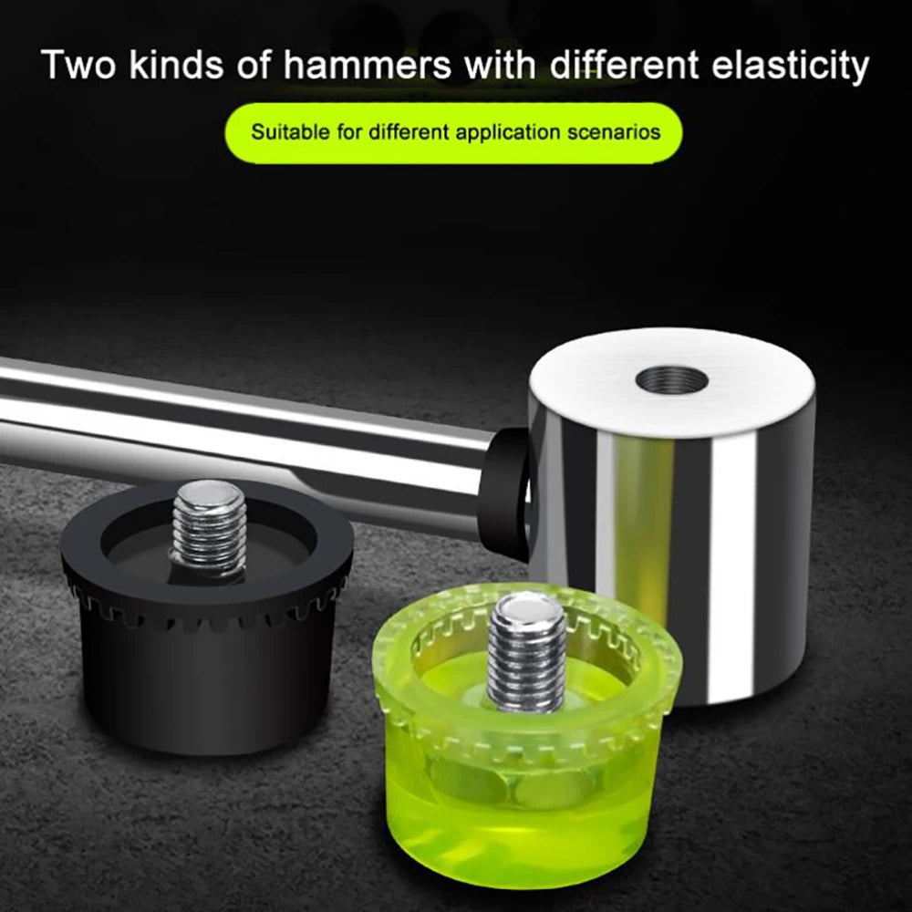 Double-Faced Rubber Mallet – 25/30/35/40mm Non-Slip Handle for Woodworking & Glazing