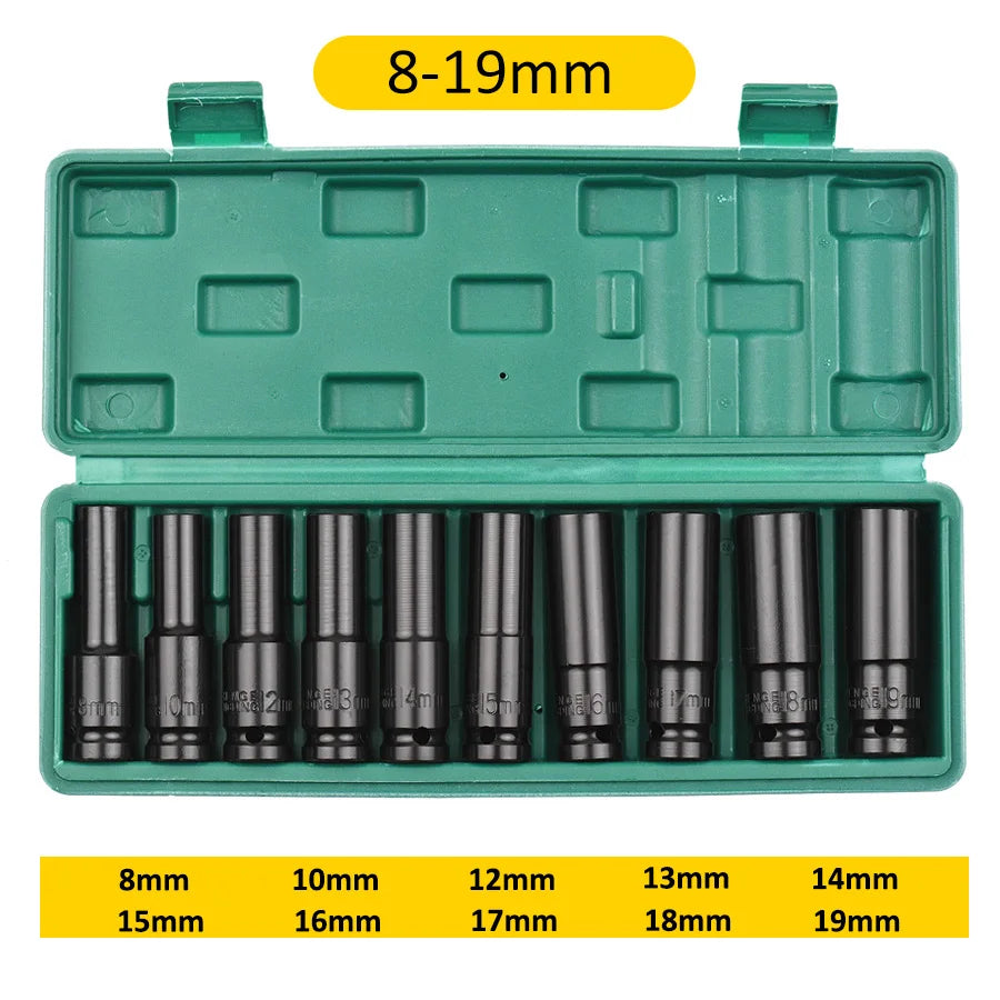 1/2" Drive Impact Socket Set | 10, 15 & 20 Piece CR-V Metric Sets