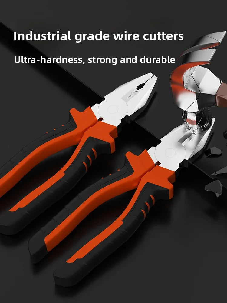 6" Chrome Vanadium Electrical Pliers – Wire Cutters, Needle Nose & Angled