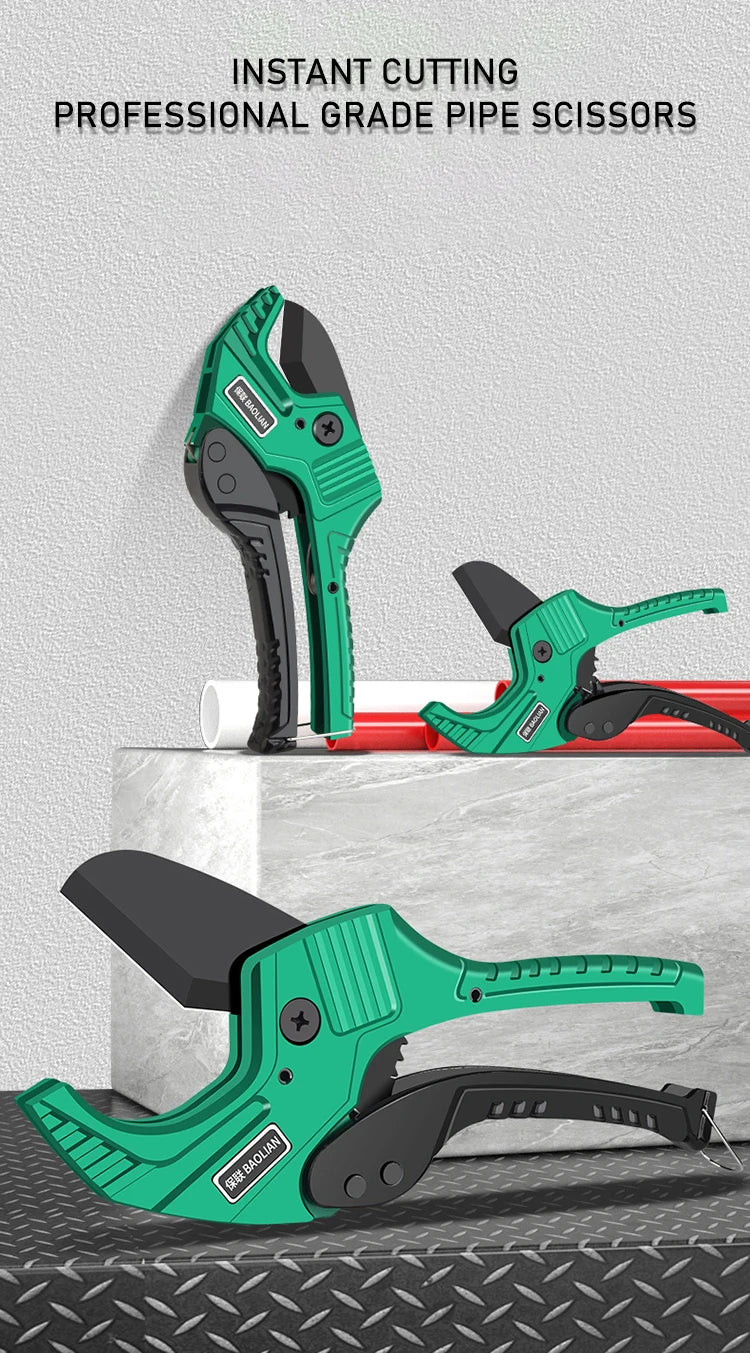 Ratchet Pipe Cutter – SK5 Blade, PVC / PU / PP / PE Hose (42mm or 64mm Capacity)