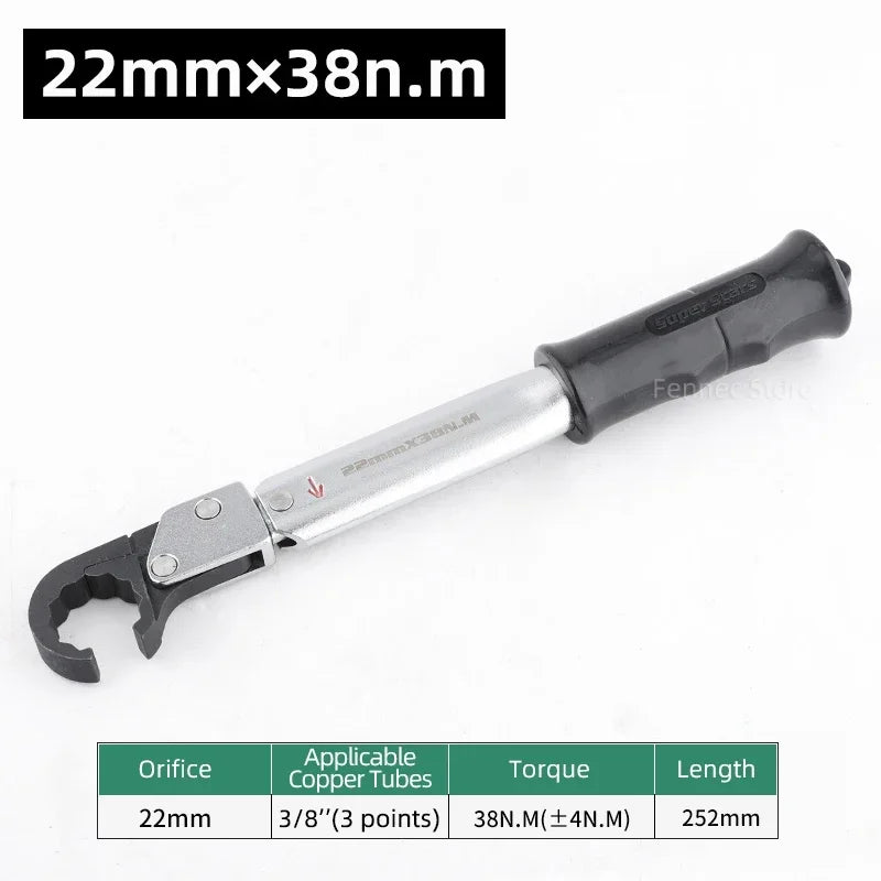 High-Precision Ratchet Torque Wrench Set – Open Type, Air Conditioning & Spark Plug Repair (17–29mm)