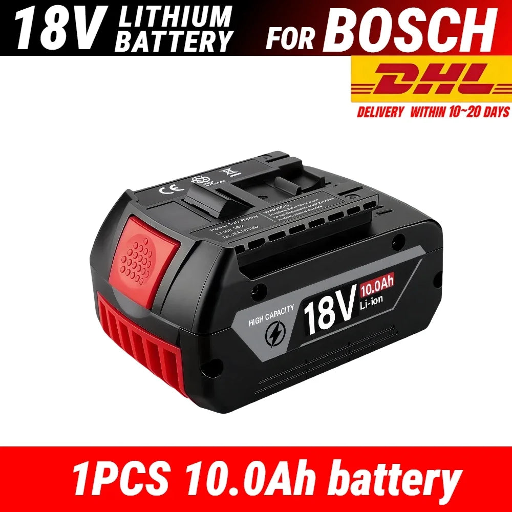 Bosch 18V Compatible Lithium-Ion Battery – 8.0Ah / 10.0Ah / 12.0Ah with BMS Protection | GBA18V BAT618