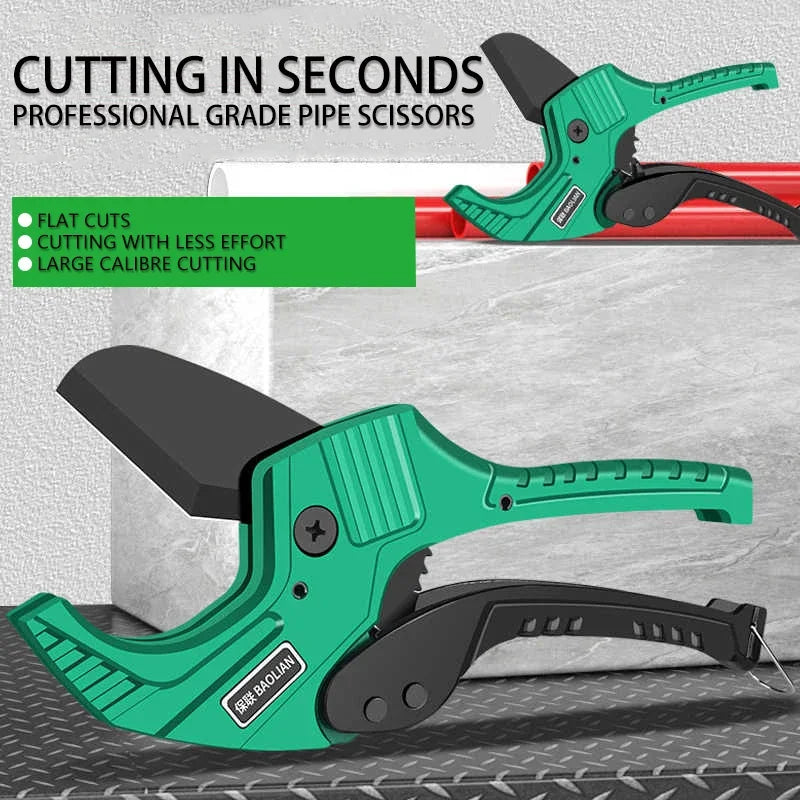 Ratchet Pipe Cutter – SK5 Blade, PVC / PU / PP / PE Hose (42mm or 64mm Capacity)