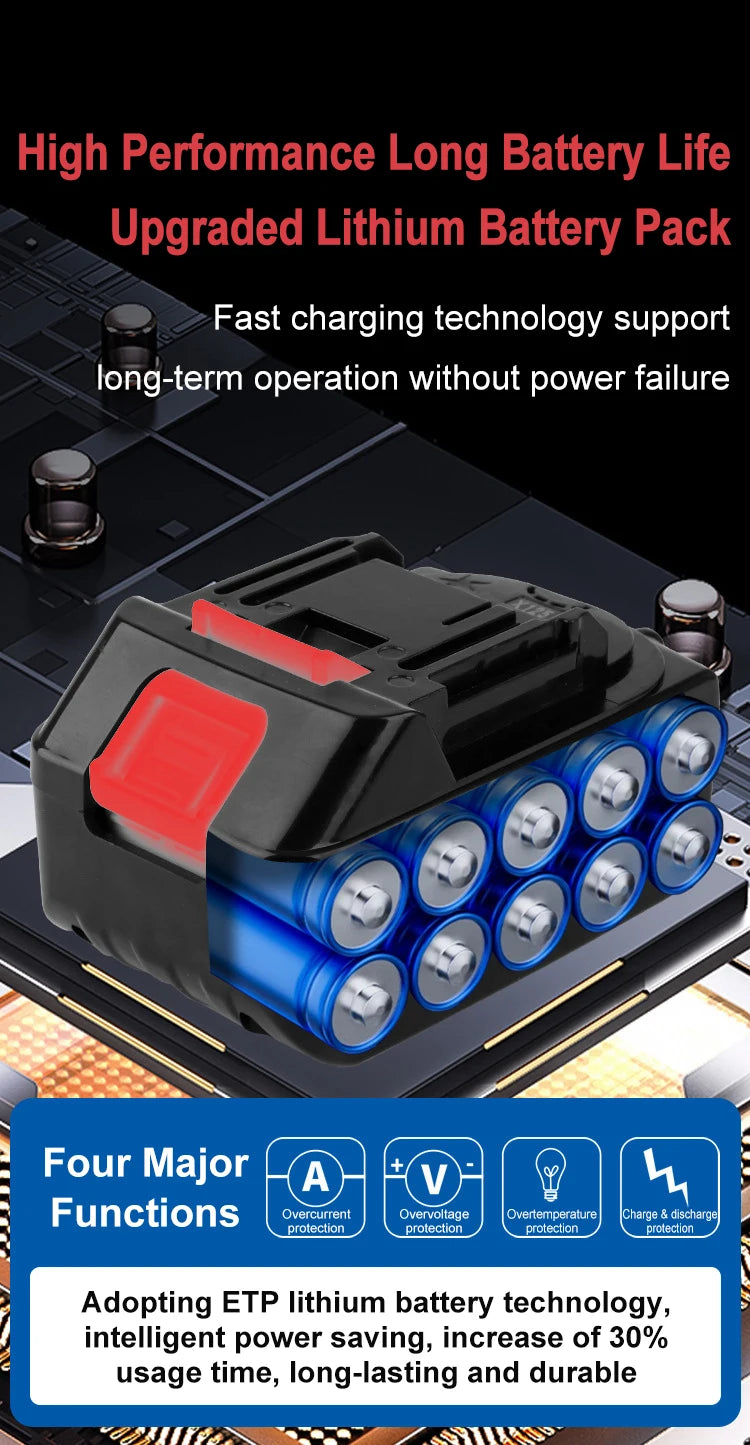 EAFC 350Nm Brushless Cordless Impact Wrench | USB Rechargeable | 30Wh & 60Wh | LED Light